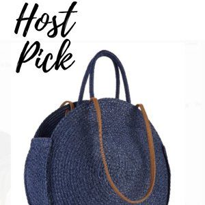 Straw Circle Tote